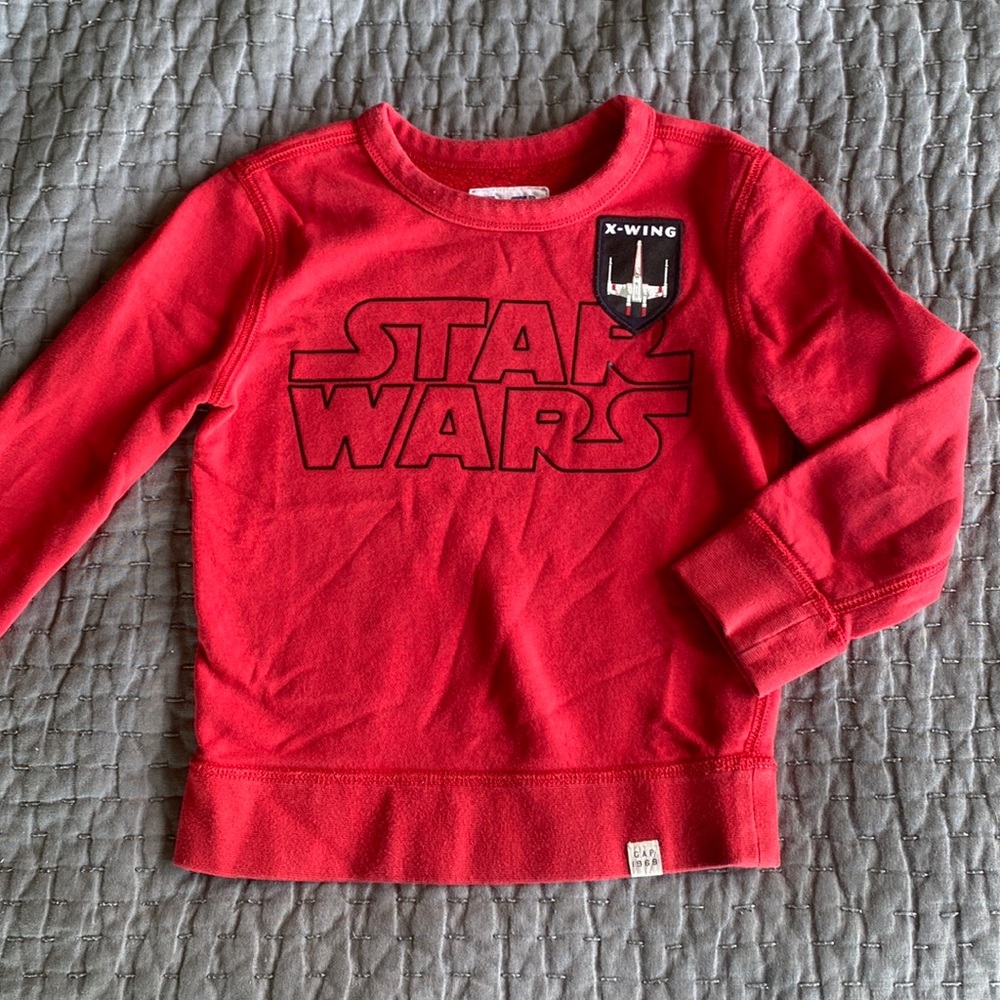 Star Wars x Gap X-Wing Red Sweatshirt Size XS (4-5)